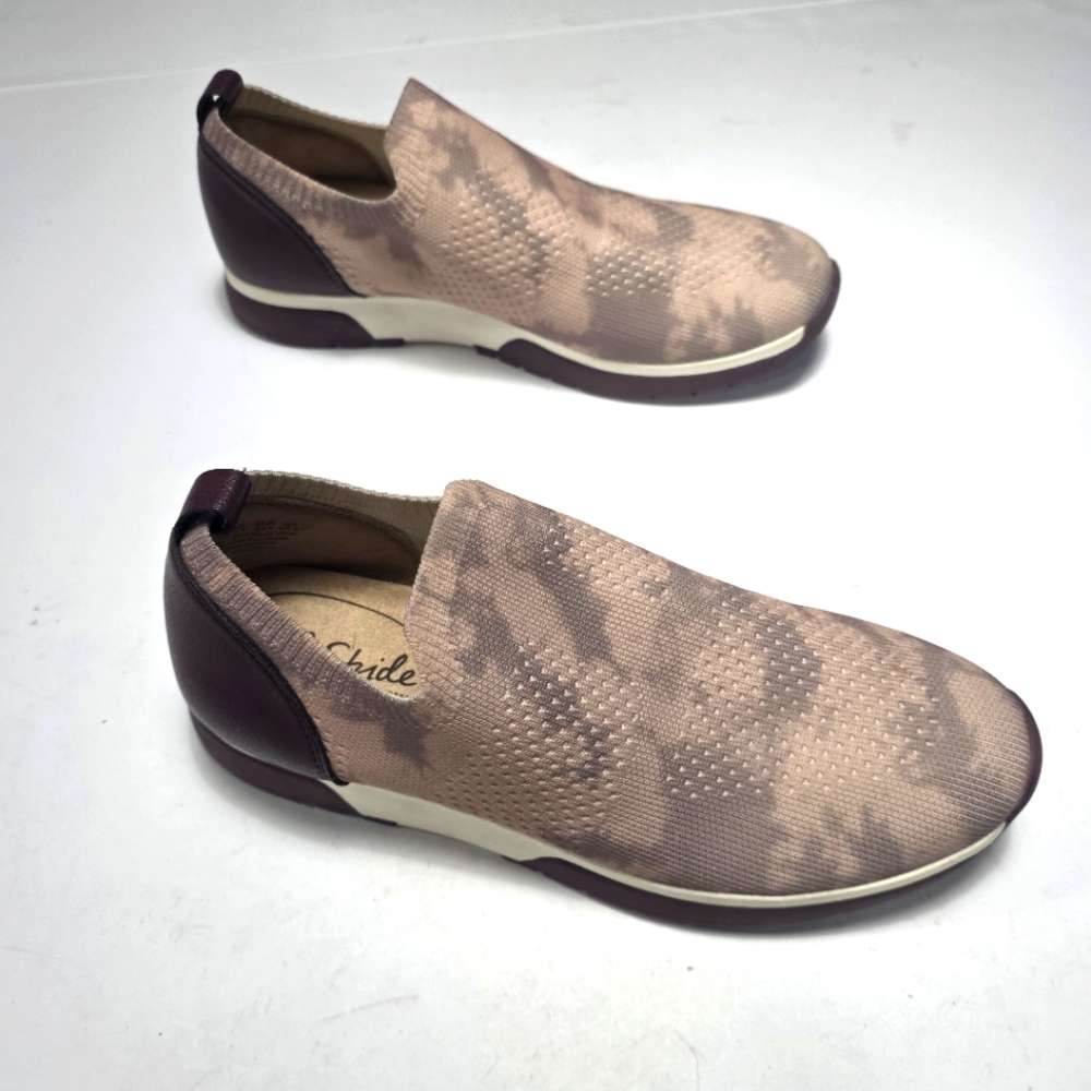 Life Stride Women's Hailey Knit Gym Casual Sneakers Size 8.5 Burgundy